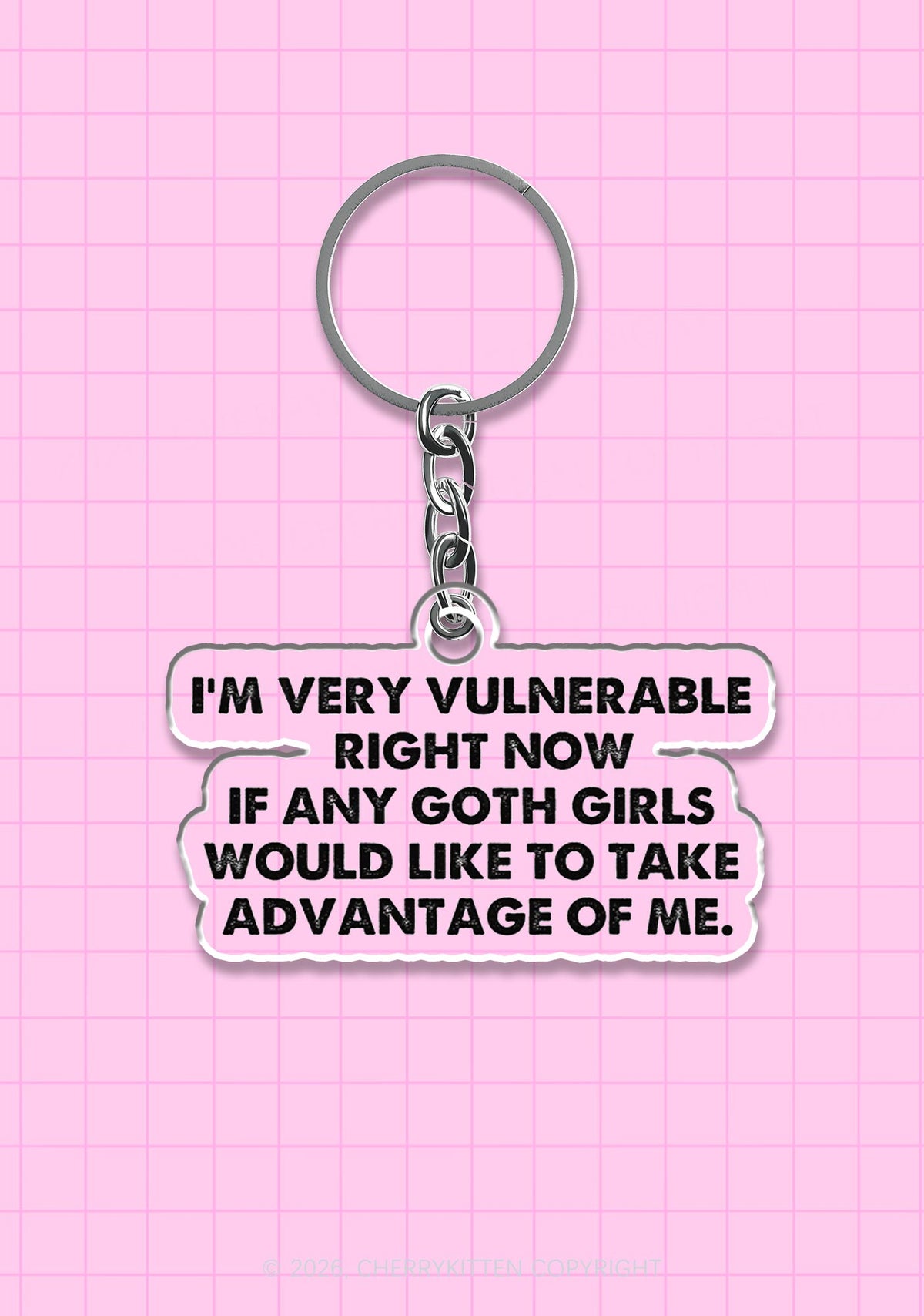 Im Vulnerable 1Pc Y2K Keychain Cherrykitten