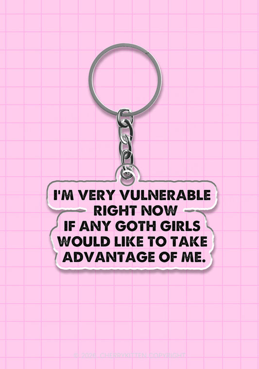 Im Vulnerable 1Pc Y2K Keychain Cherrykitten