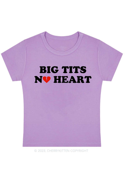 Big Txts No Heart Y2K Baby Tee Cherrykitten