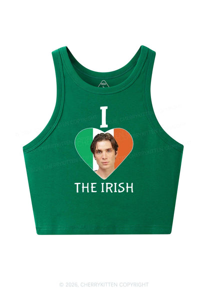 I Love The Irish Custom Photo St Patricks Y2K Crop Tank Top Cherrykitten