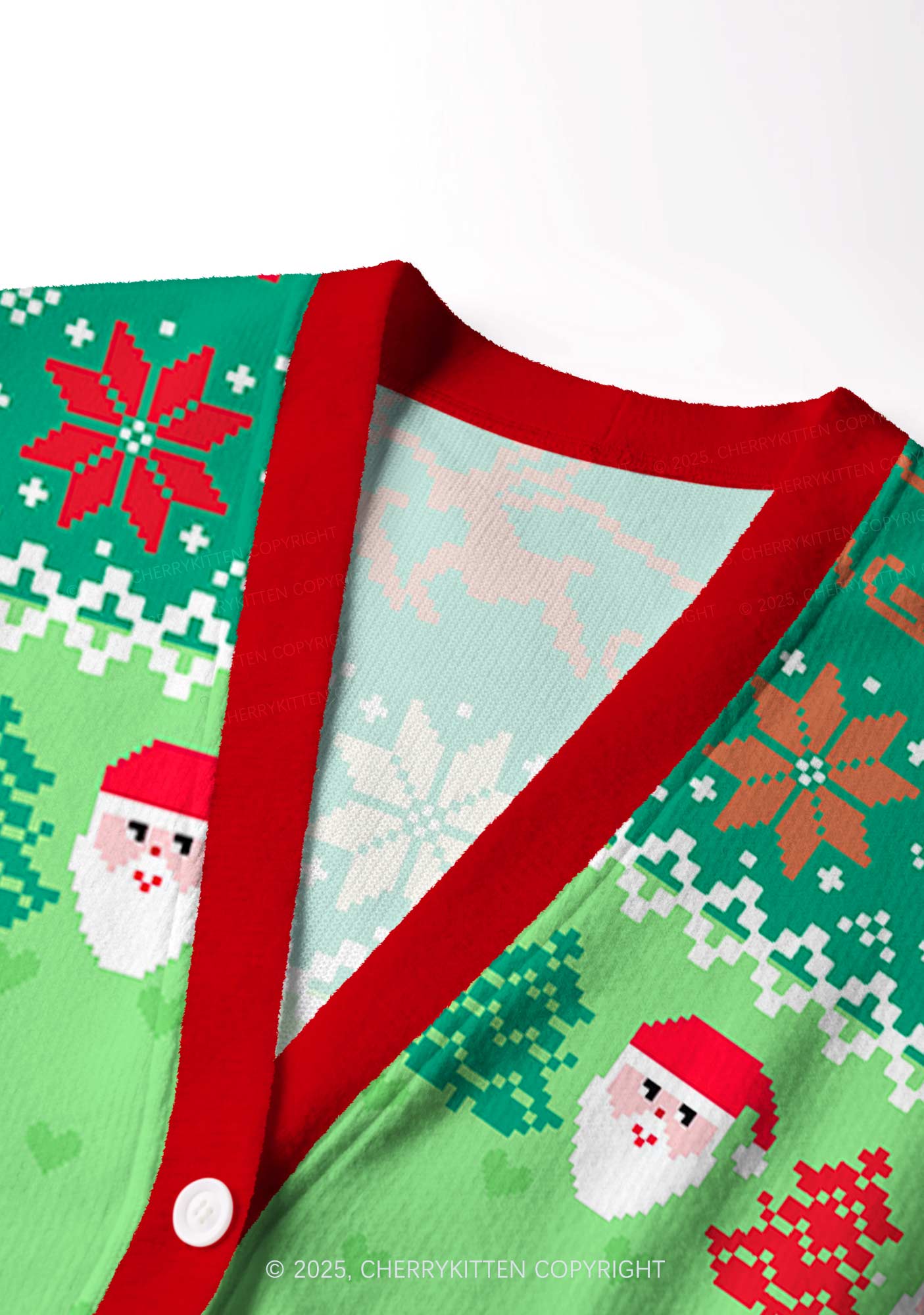 Santas Favorite Ho Y2K Christmas Cardigan Knit Sweatshirt Cherrykitten