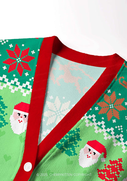 Santas Favorite Ho Y2K Christmas Cardigan Knit Sweatshirt Cherrykitten