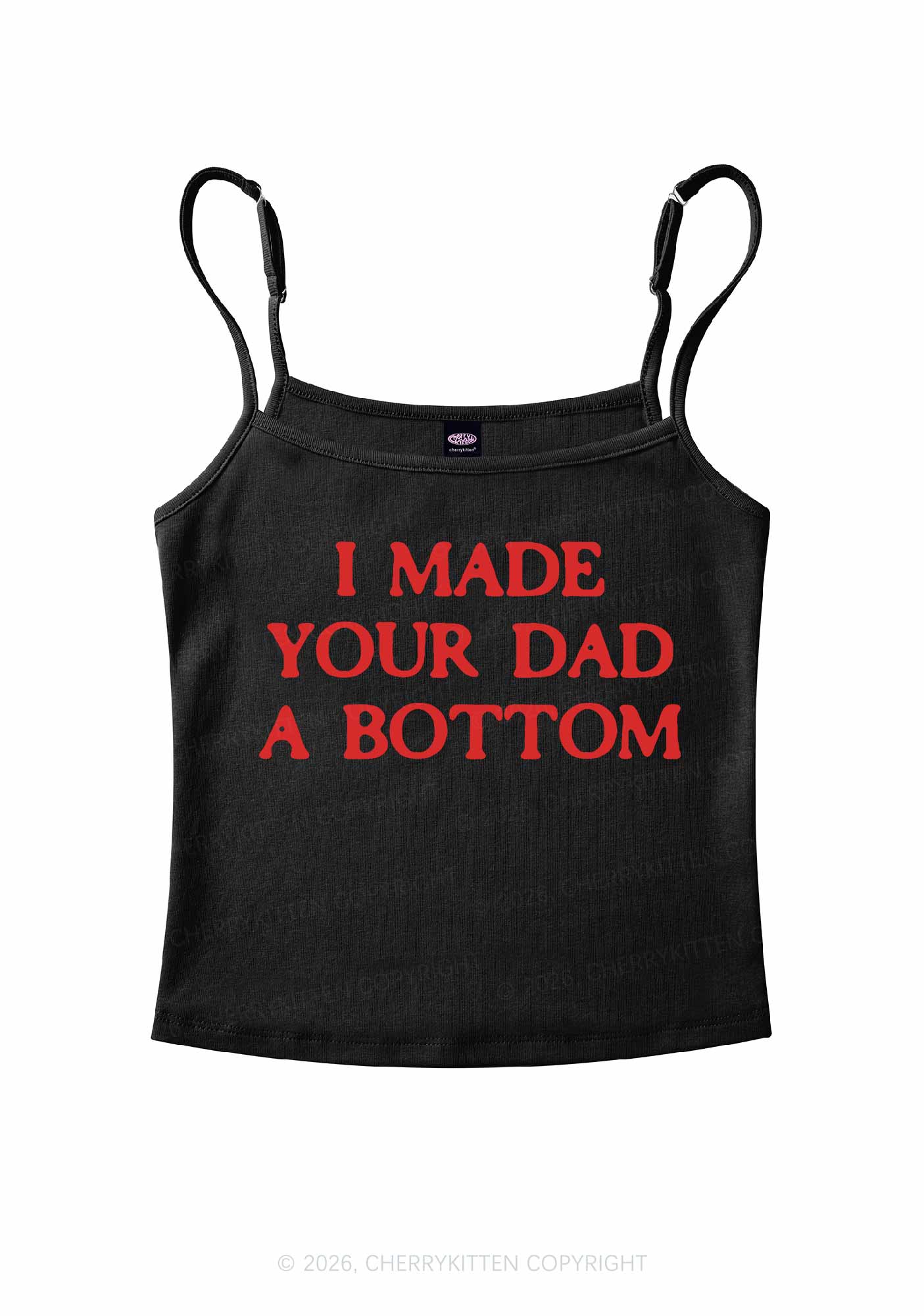 Made Your Dad Bottom Pride Y2K Spaghetti Strap Cami Cherrykitten