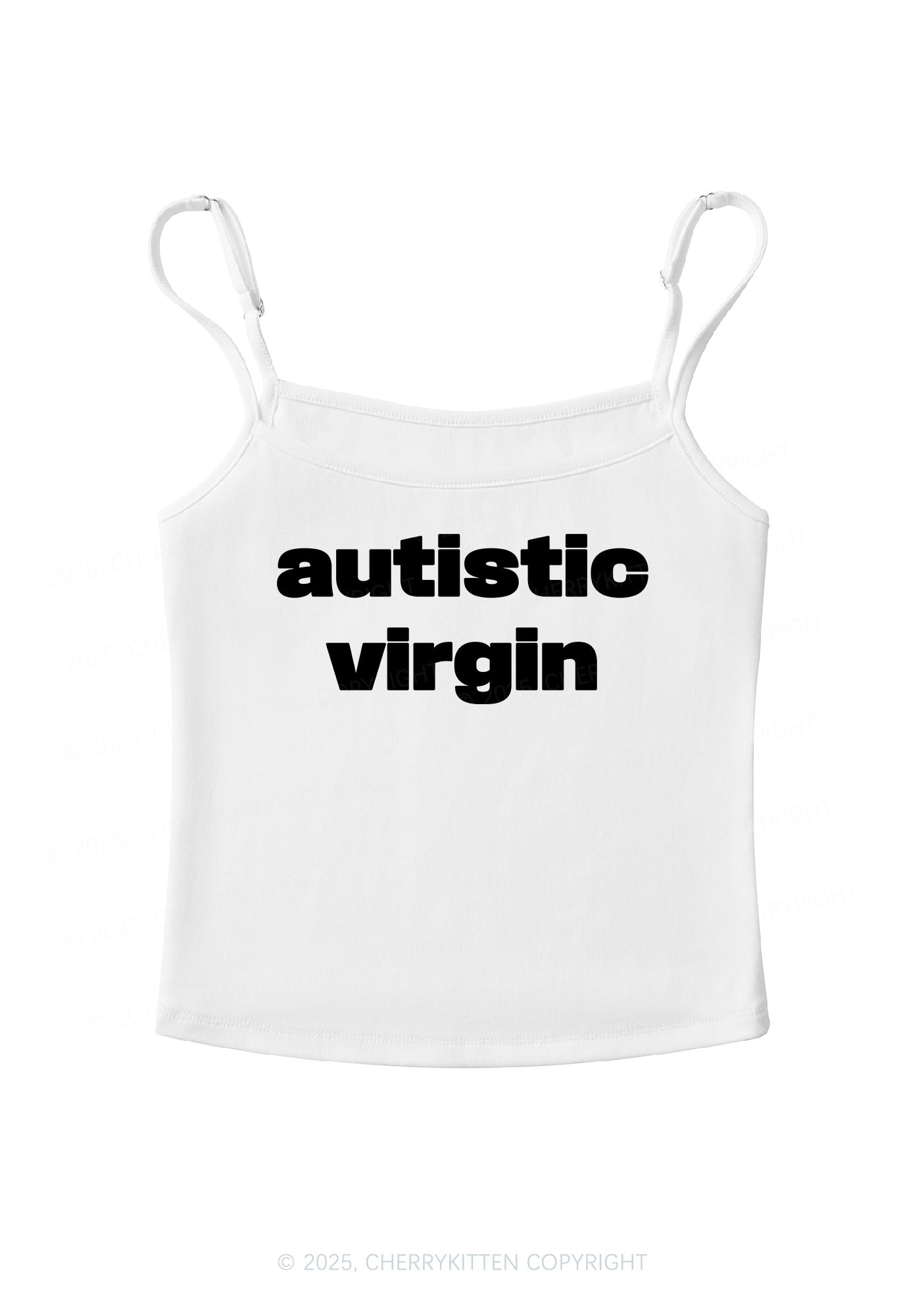 Autistic Virgin Y2K Spaghetti Strap Cami Cherrykitten
