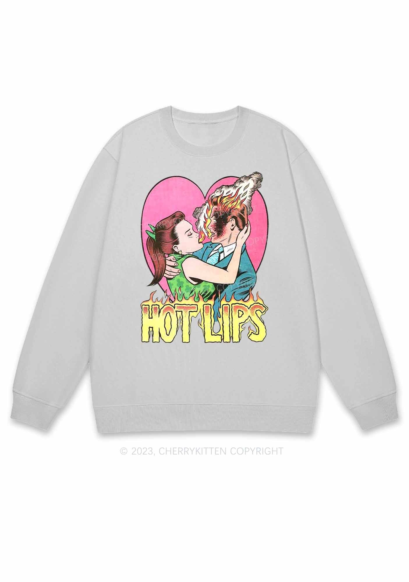 Hot Lips Y2K Sweatshirt Cherrykitten