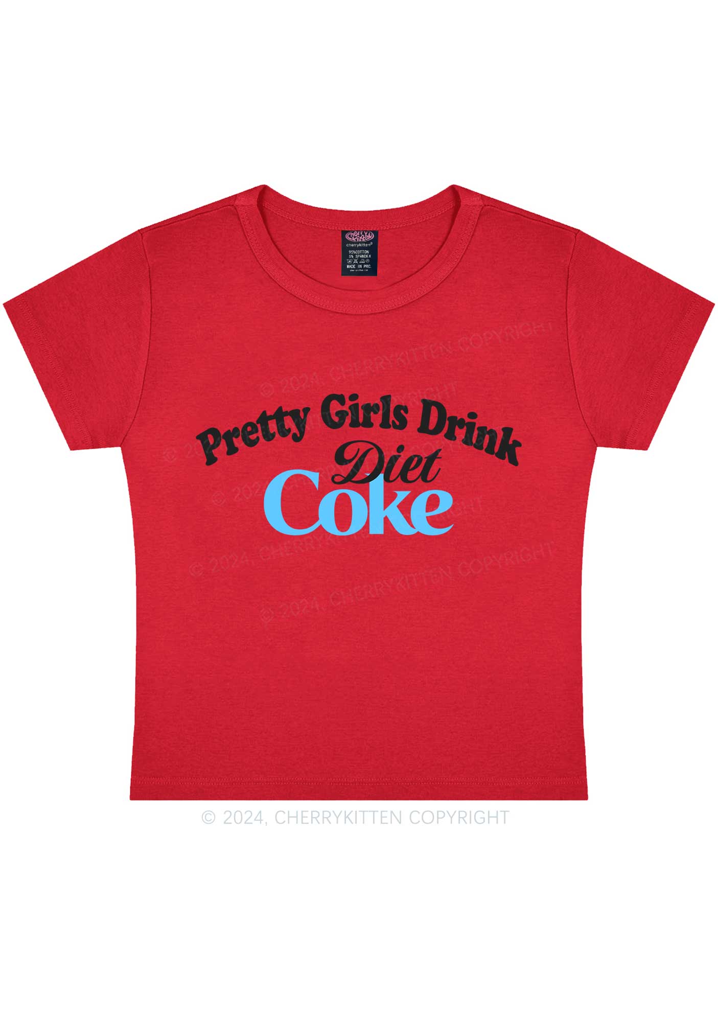 Pretty Girls Drink Diet Coke Y2K Baby Tee Cherrykitten