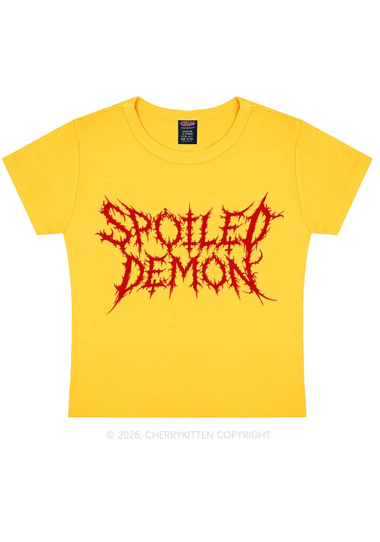 Halloween Spoiled Demon Y2K Baby Tee Cherrykitten