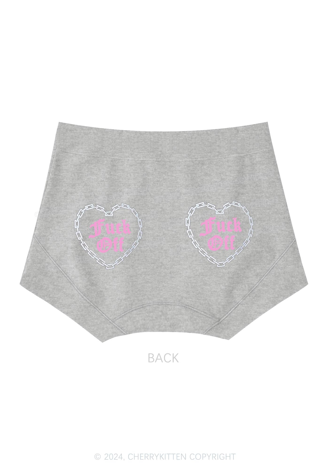 Fxxk Off Y2K Mid Rise Waist Boyshort Cherrykitten