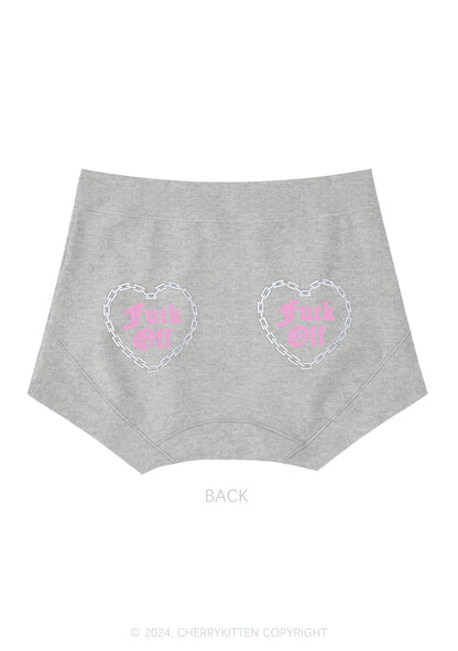 Fxxk Off Y2K Mid Rise Waist Boyshort Cherrykitten