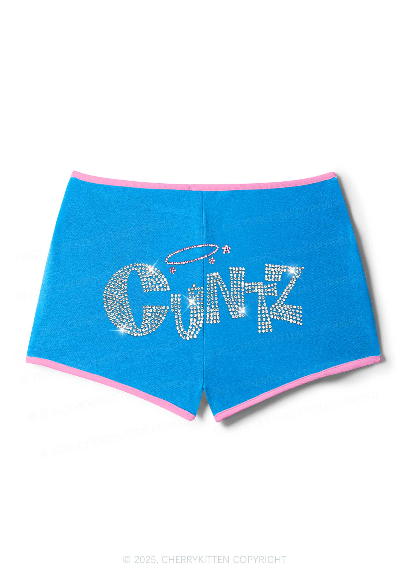 Rhinestone Cxntz Y2K Booty Shorts Cherrykitten
