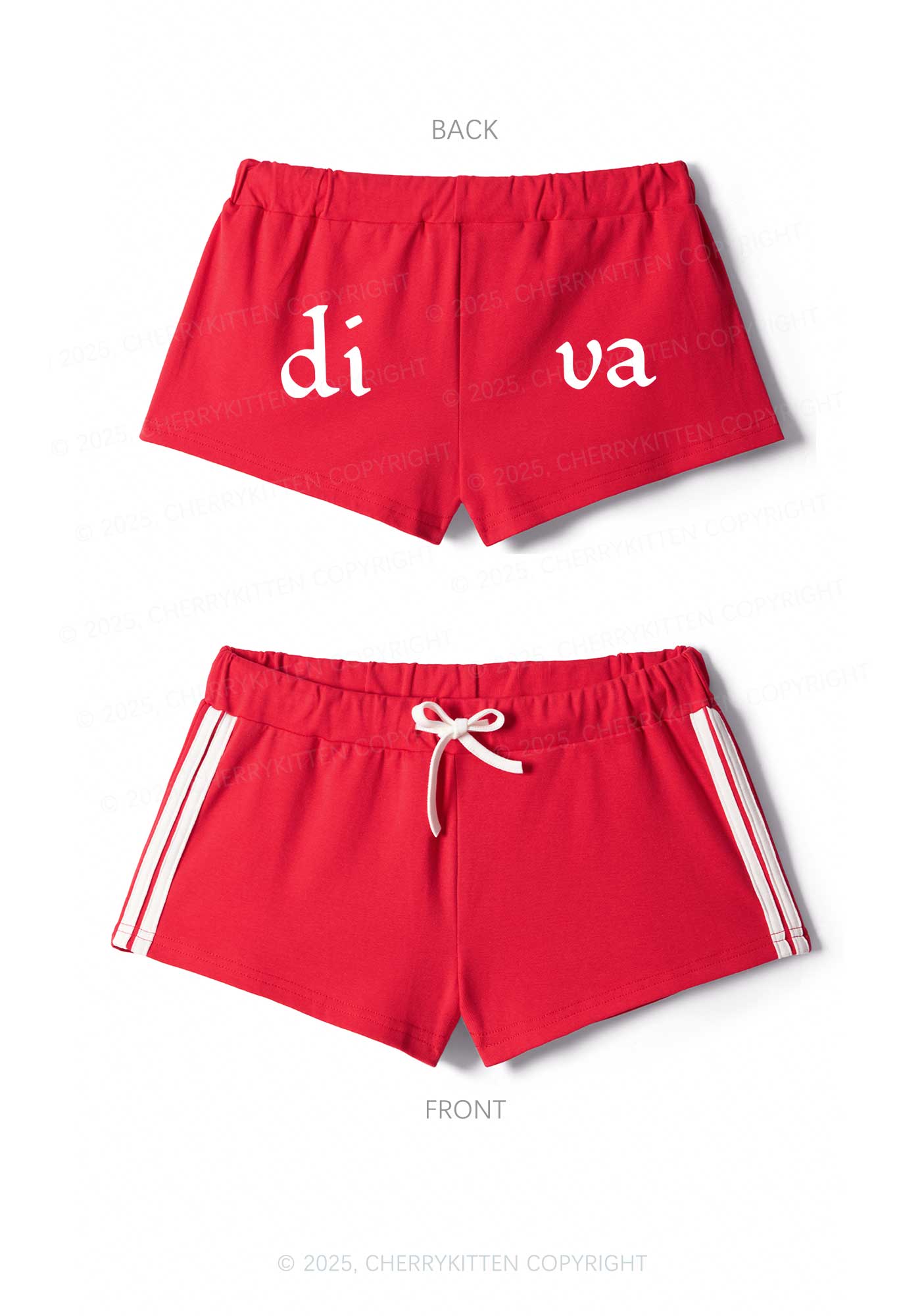 Di Va Y2K Drawstring Mini Shorts Cherrykitten