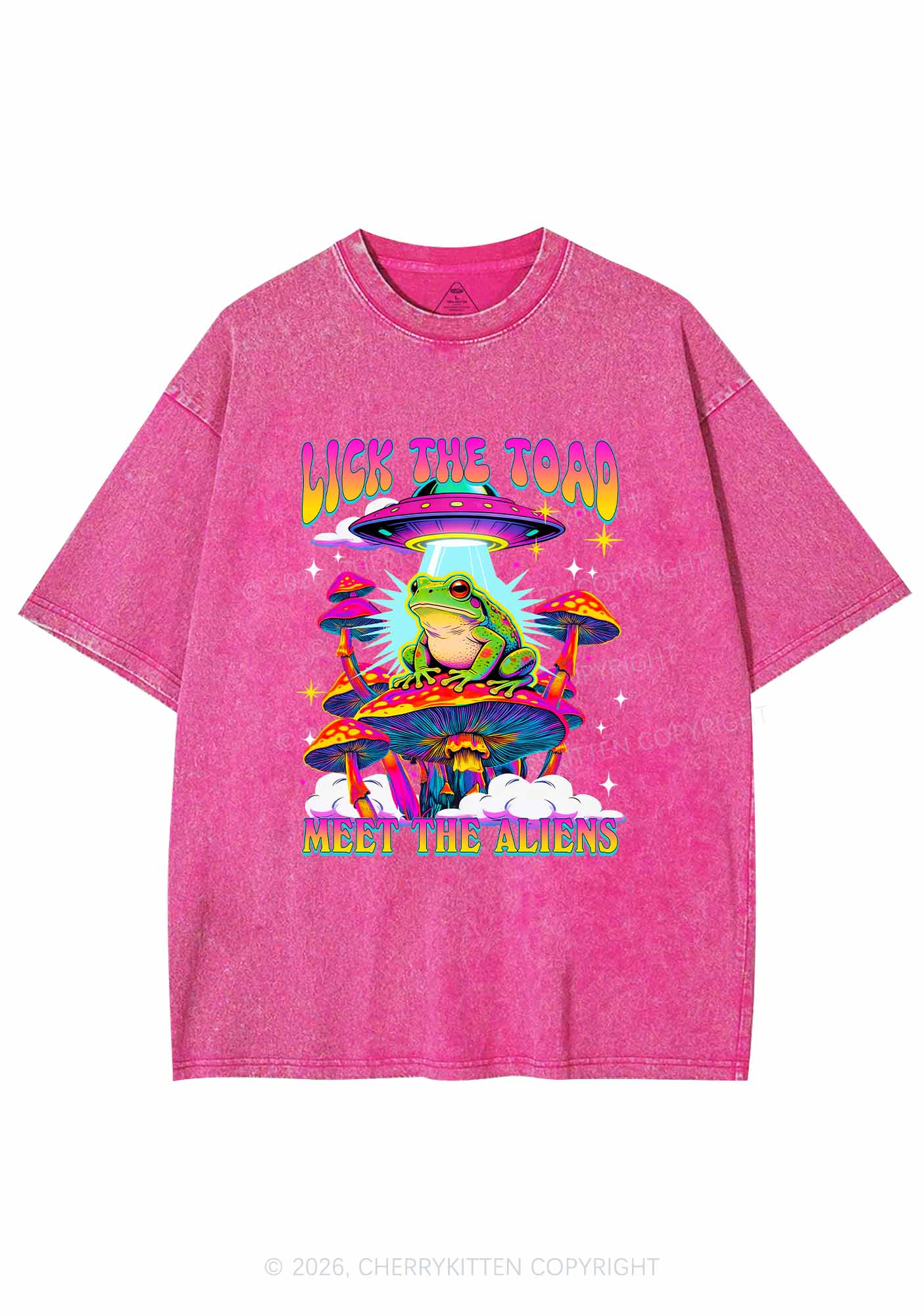 Lick The Toad Y2K Shirts Washed Tee Cherrykitten