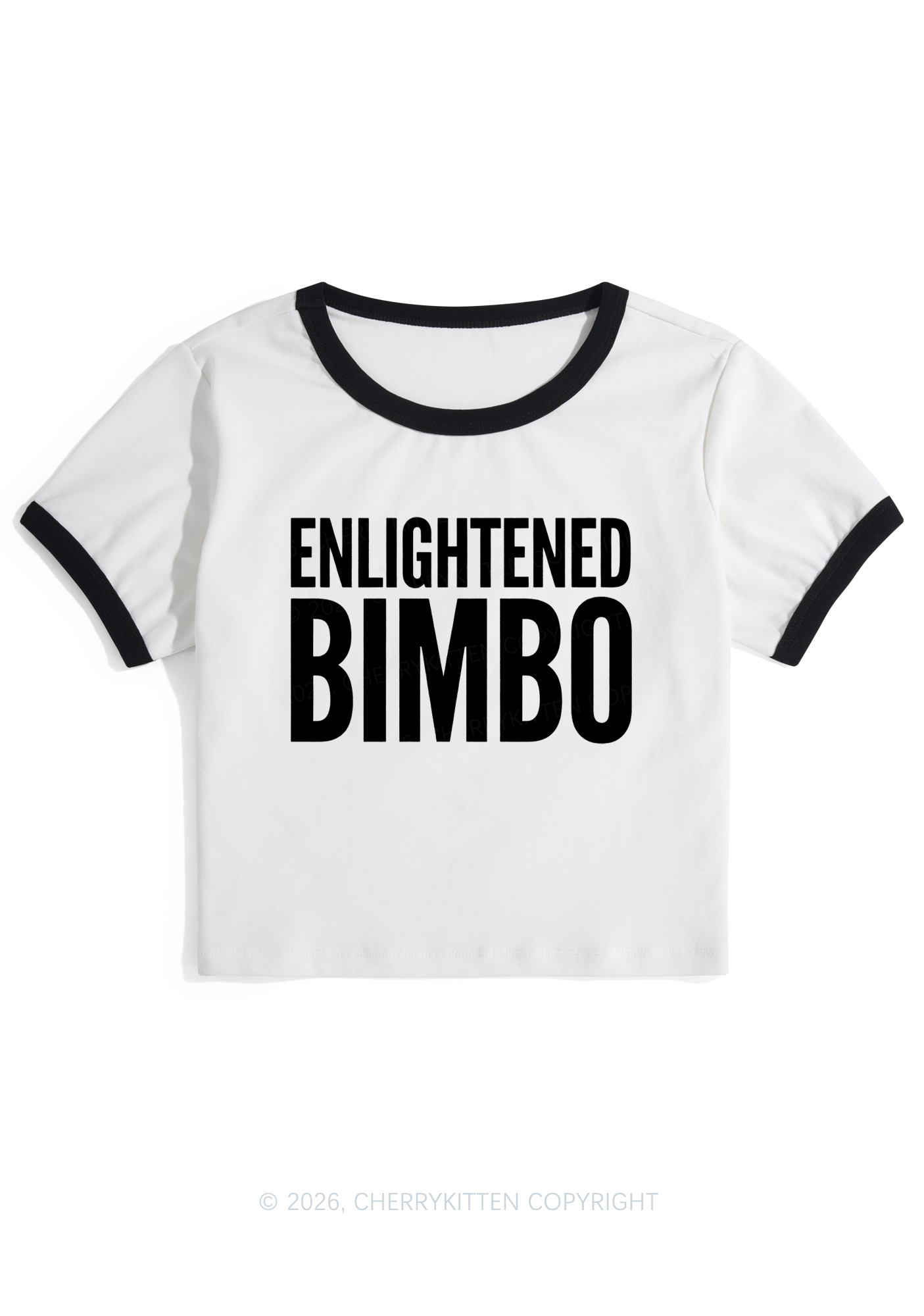 Enlightened Bimbo Y2K Ringer Tee Cherrykitten