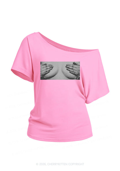 Touch Bxxbs Y2K Off Shoulder Tee Cherrykitten