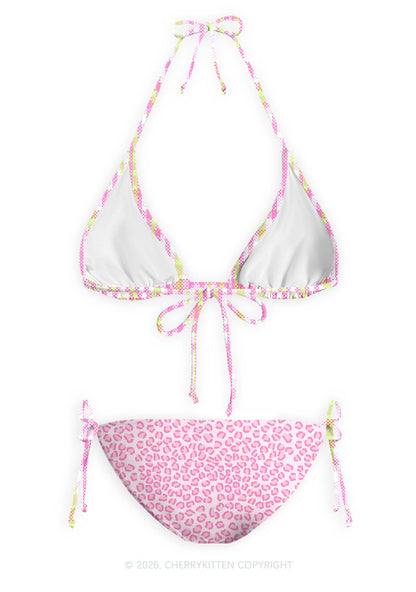 Sapphic Tendencies Pride Y2K Print Bikini Set Cherrykitten