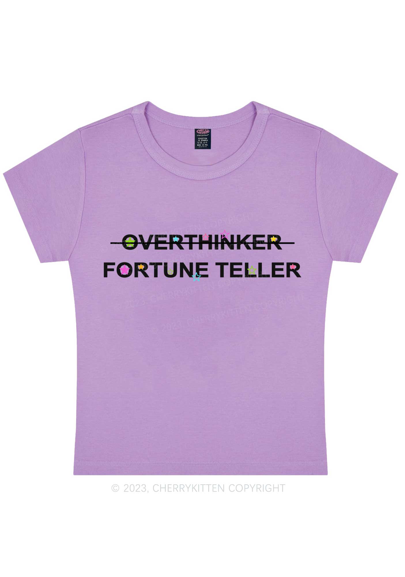 Overthinker Fortune Teller Y2K Baby Tee Cherrykitten