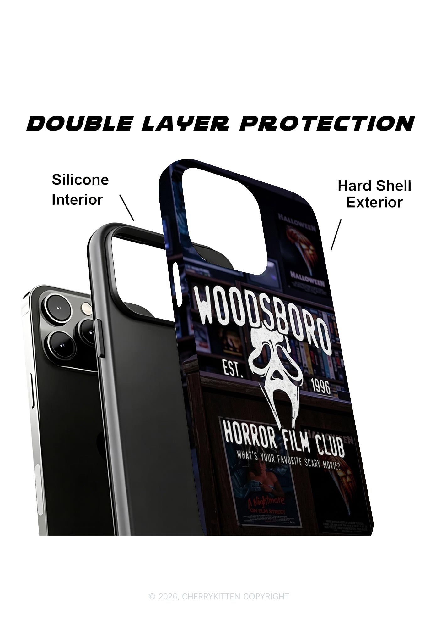 Halloween Horror Film Club Y2K Phone Case Cherrykitten