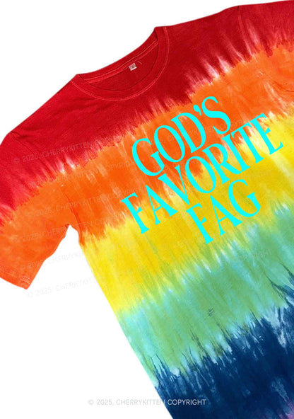 Gods Favorite Fag Pride Y2K Tie Dye Shirts Cherrykitten
