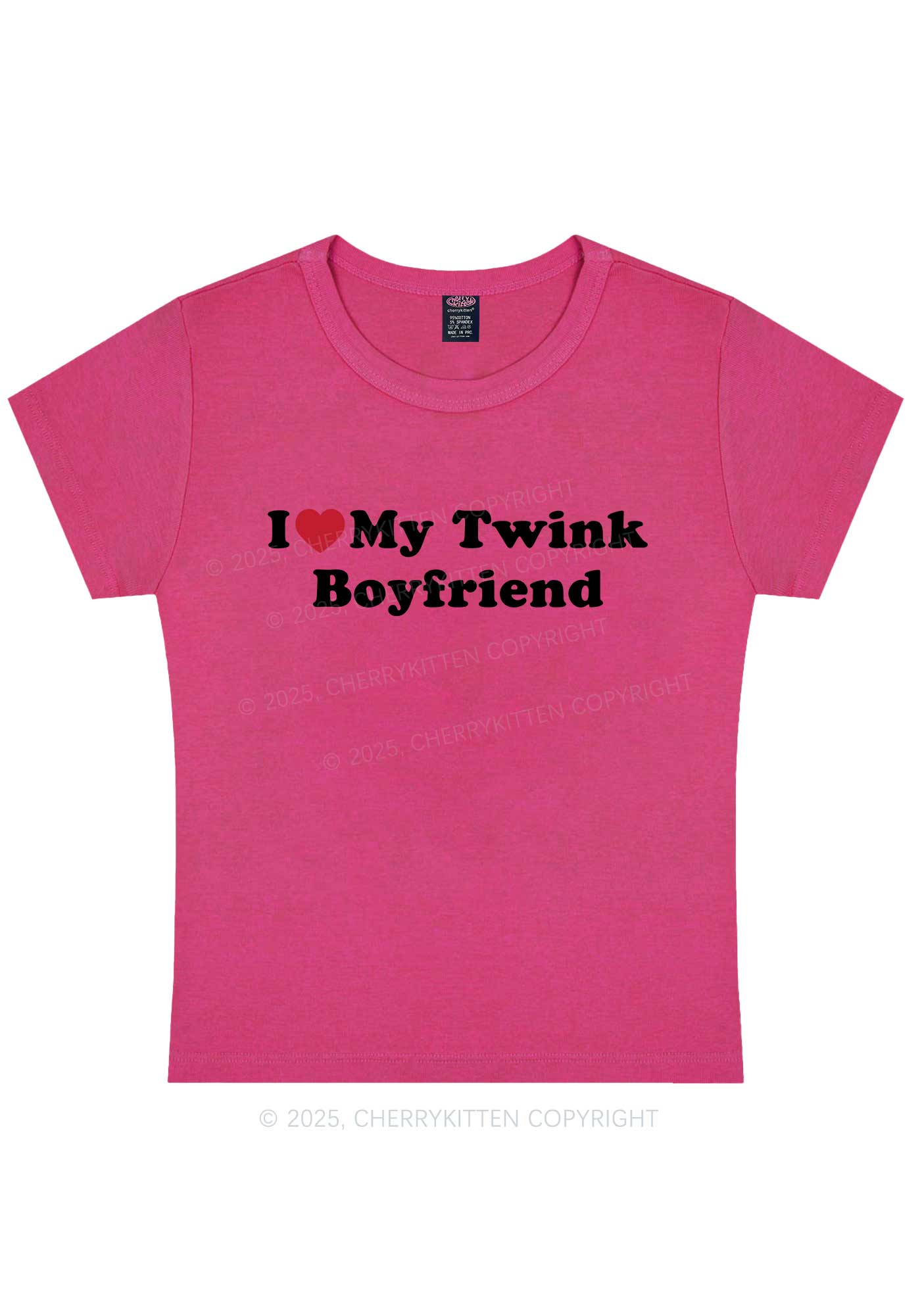 I Love My Twink BF Pride Y2K Baby Tee Cherrykitten