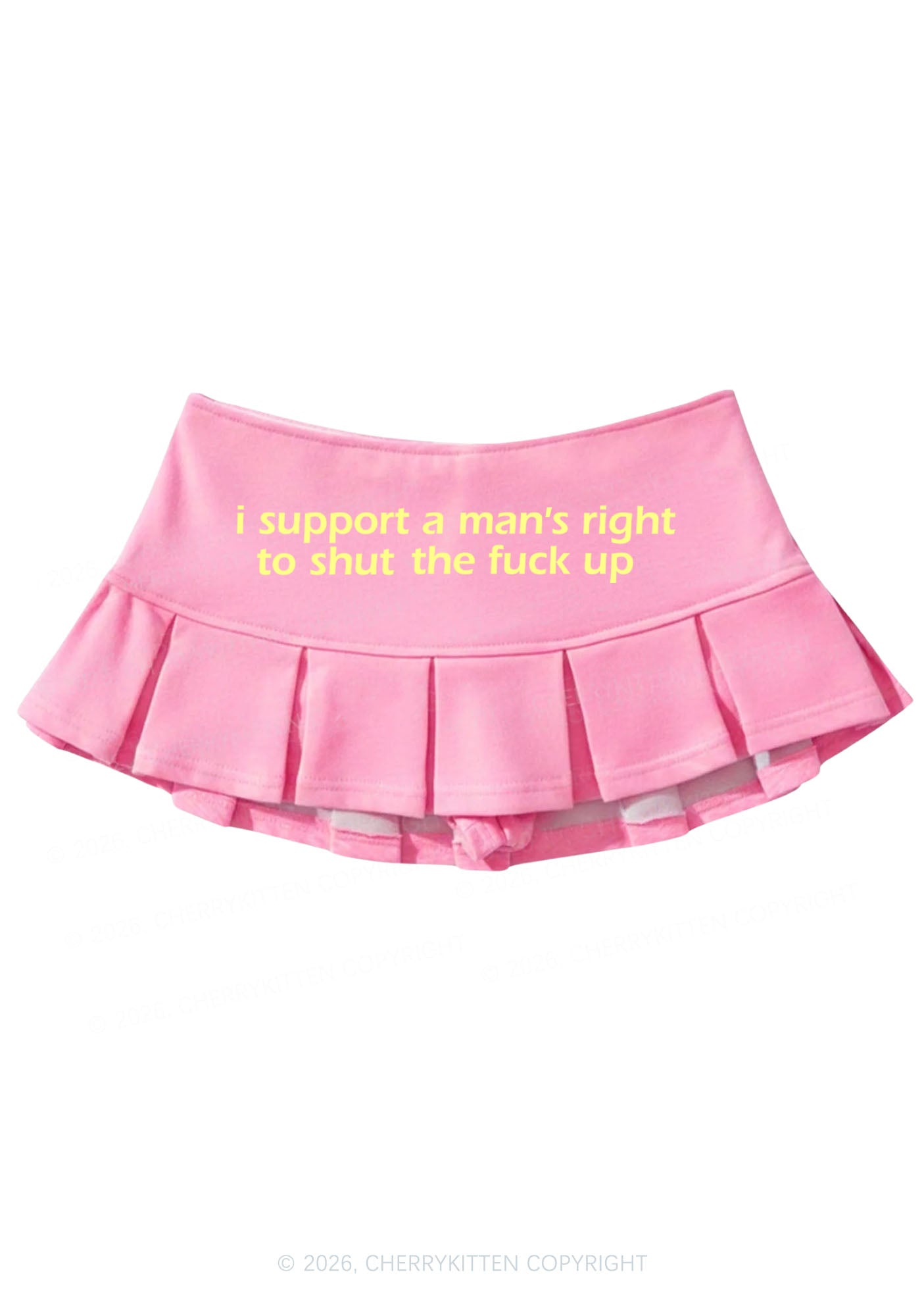 I Support A Mans Right Y2K Mini Pleated Skirts Cherrykitten