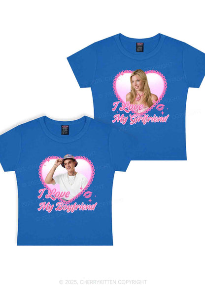 Custom Love My GF BF Photo Y2K Valentine's Day Baby Tee Cherrykitten