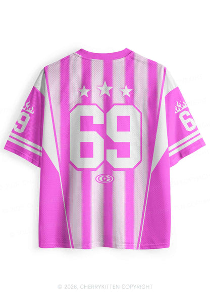 Pink Kxxamine Stars Y2K Sport Jersey Shirts Cherrykitten