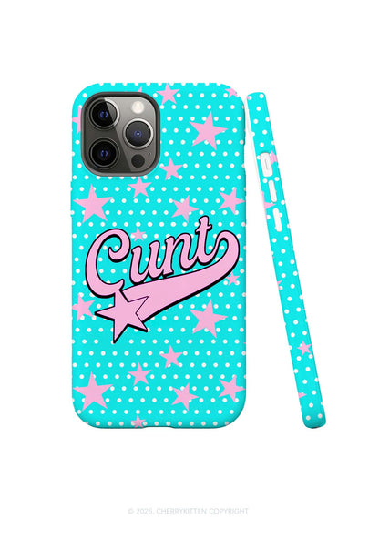 Pink Cxxt On Mint Blue Y2K Phone Case Cherrykitten