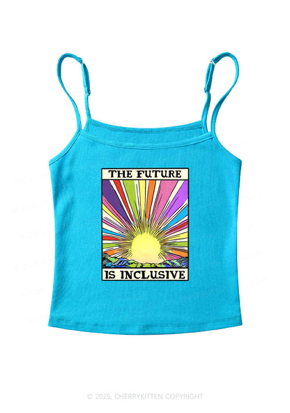 The Future Is Inclusive Pride Y2K Spaghetti Strap Cami Cherrykitten