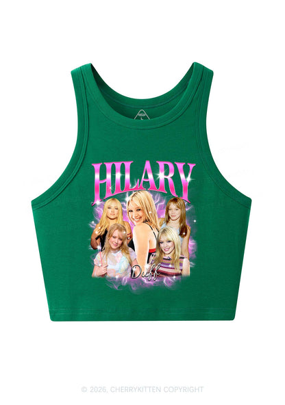 HD Pink Lightning Blonde Girl Y2K Crop Tank Top Cherrykitten