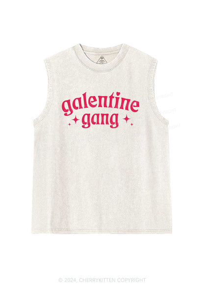 Galentine Gang Y2K Valentine's Day Washed Tank Cherrykitten