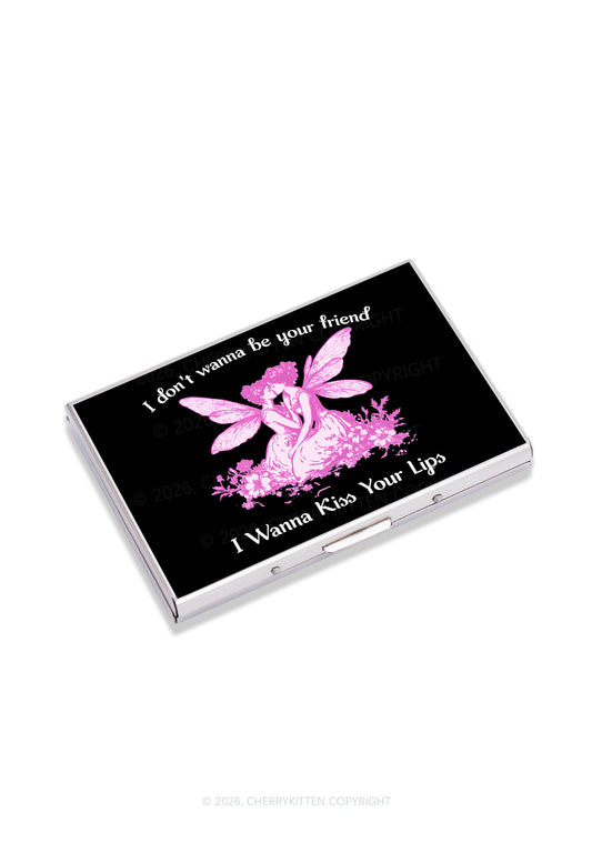 I Wanna Kiss Your Lips Pride Y2K Mirror Cigarette Case Cherrykitten