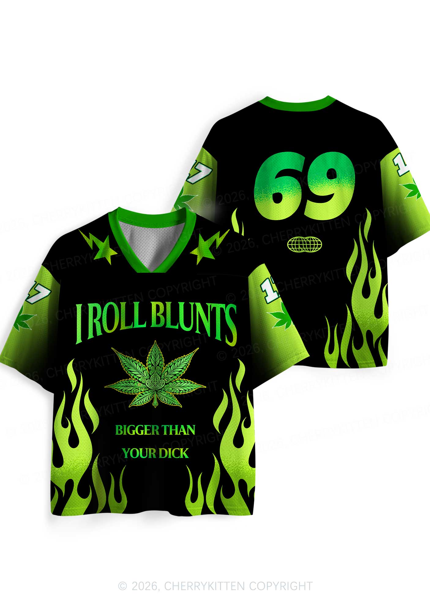 I Roll Blunts Y2K Sport Jersey Shirts Cherrykitten