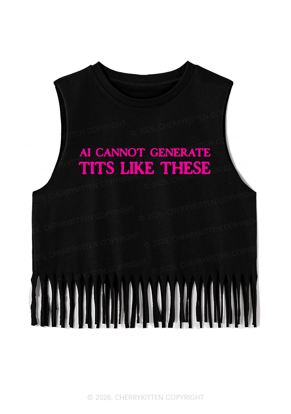 Ai Cannot Generate Txts Y2K Fringe Tank Top Cherrykitten