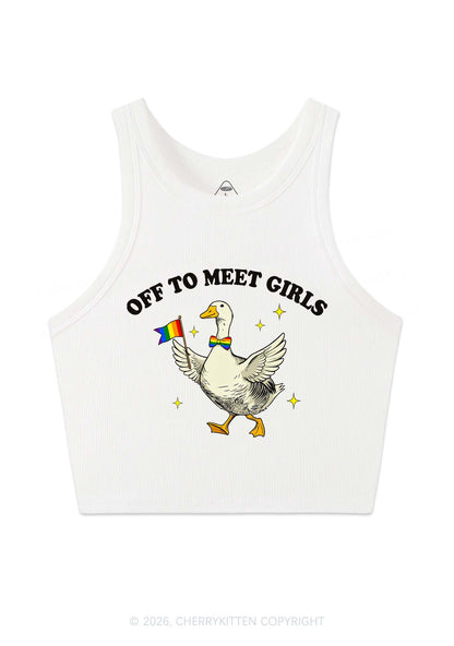 Off To Meet Girls Pride Y2K Crop Tank Top Cherrykitten