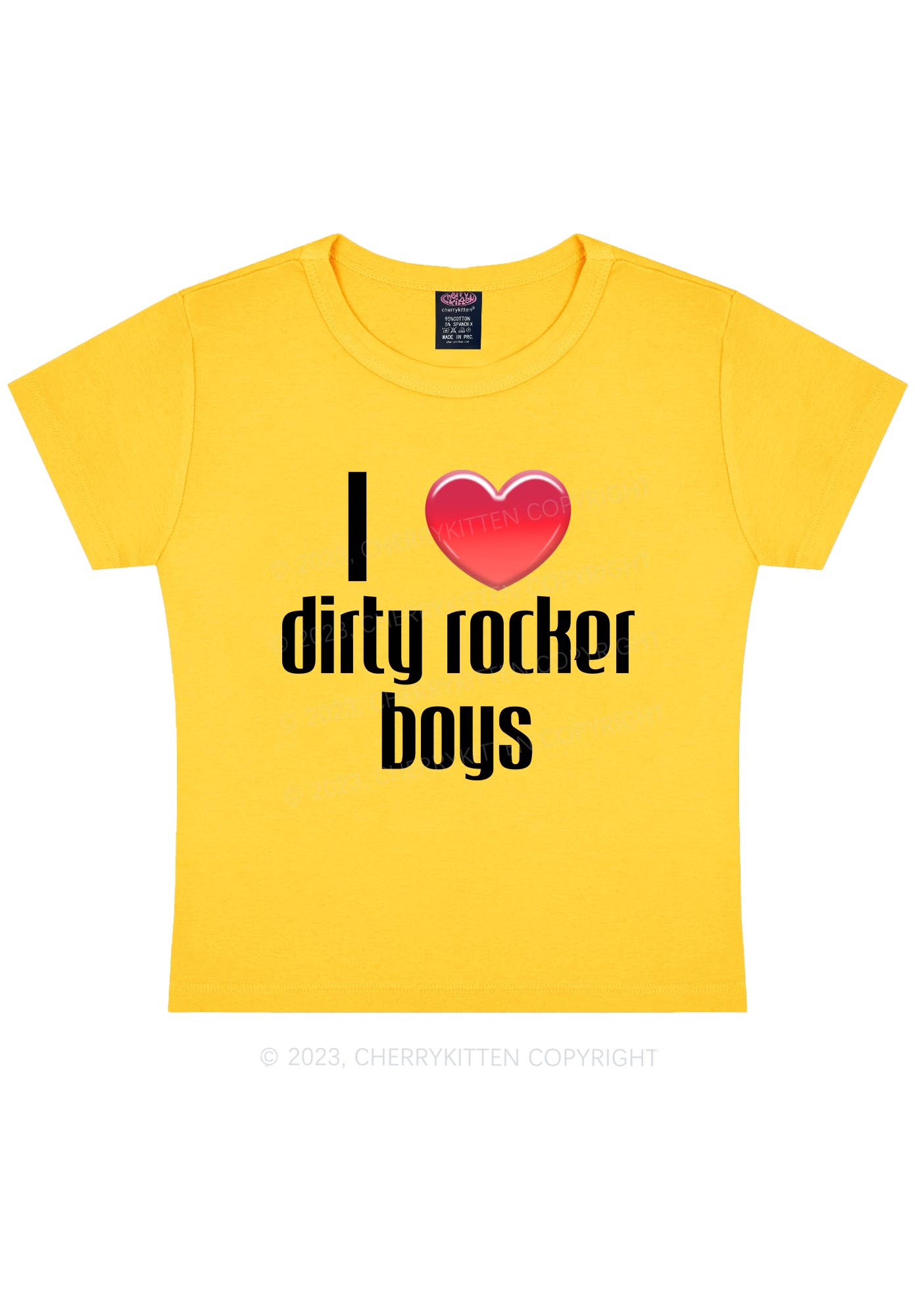 Dirty Rocker Boys Y2K Baby Tee Cherrykitten