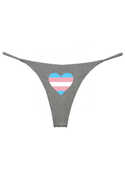 Trans Heart Pride Y2K Bikini String Thong Cherrykitten