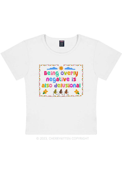 Curvy Negative Delusional Y2K Baby Tee Cherrykitten