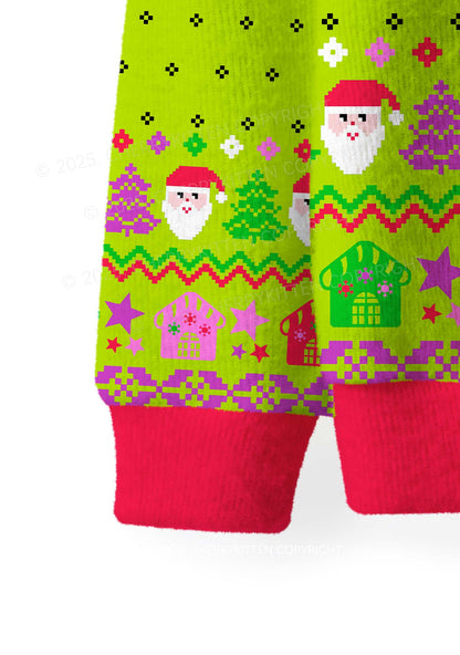 Santa Duck Y2K Christmas Knit Sweatshirt Cherrykitten