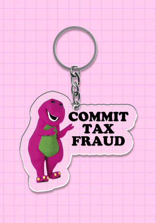 Commit Tax Fraud 1Pc Y2K Keychain Cherrykitten