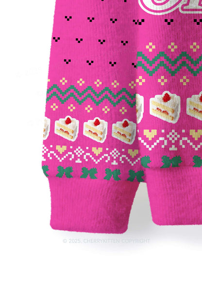 Eat Your Girl Out Pride Y2K Christmas Knit Sweatshirt Cherrykitten