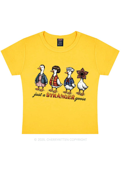 Just A Stranger Goose Y2K Baby Tee Cherrykitten