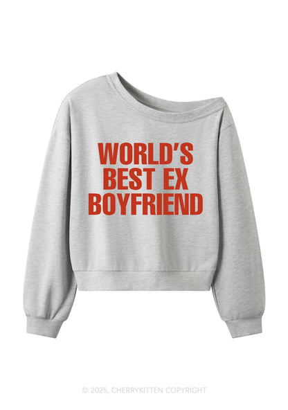 Best Ex Boyfriend Y2K Off Shoulder Sweatshirts Cherrykitten