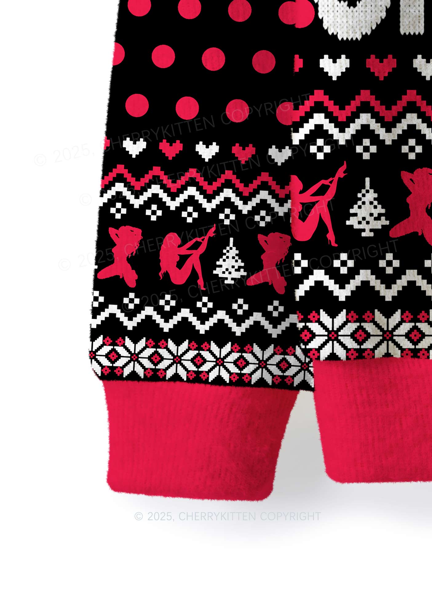 Best Ex Girlfriend Y2K Christmas Knit Sweatshirt Cherrykitten