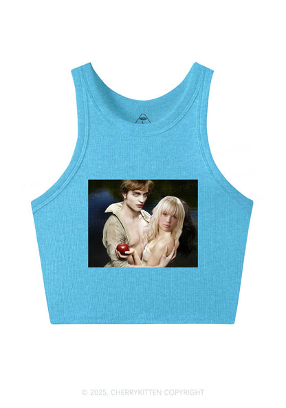 Custom Vampire Lover Photo Y2K Crop Tank Top Cherrykitten