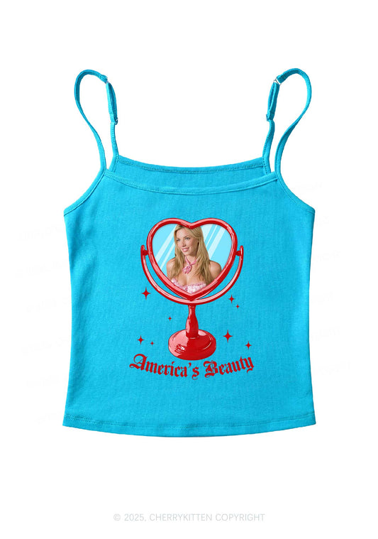 Custom Mirror Beauty Y2K Spaghetti Strap Cami Cherrykitten