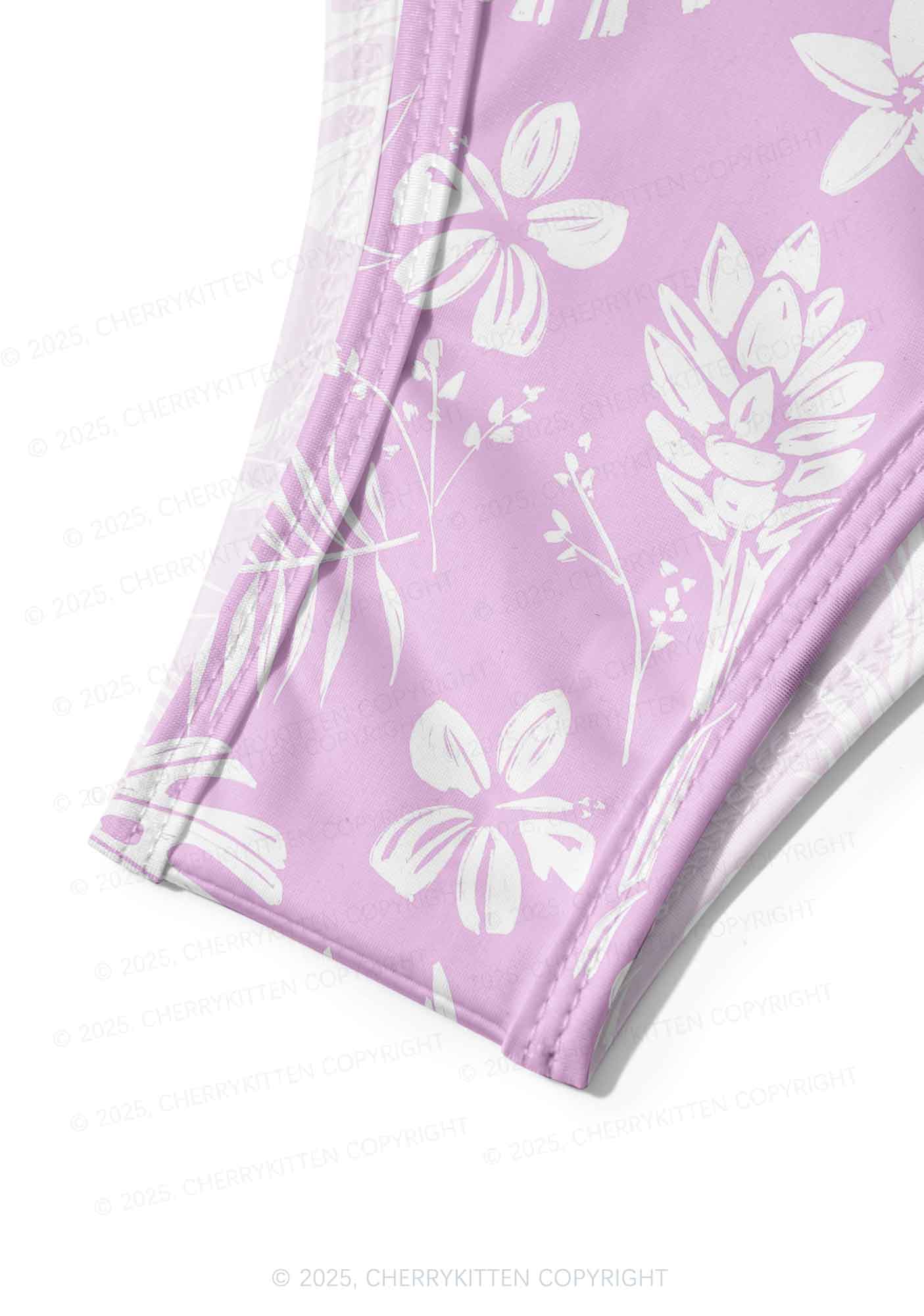 Boho Purple Y2K Print Bikini Set Cherrykitten