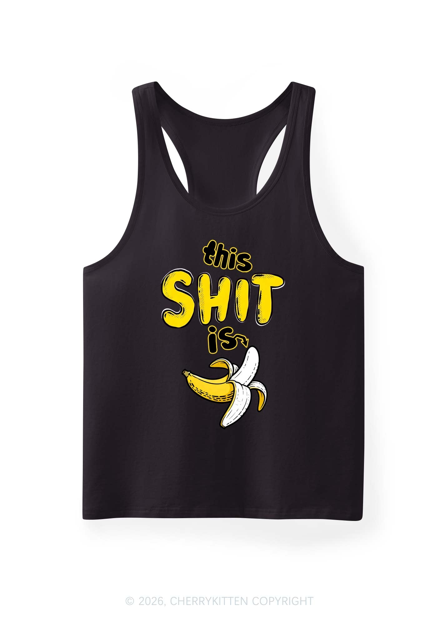 This Shxt Is Banana Y2K Men Racerback Tank Top Cherrykitten