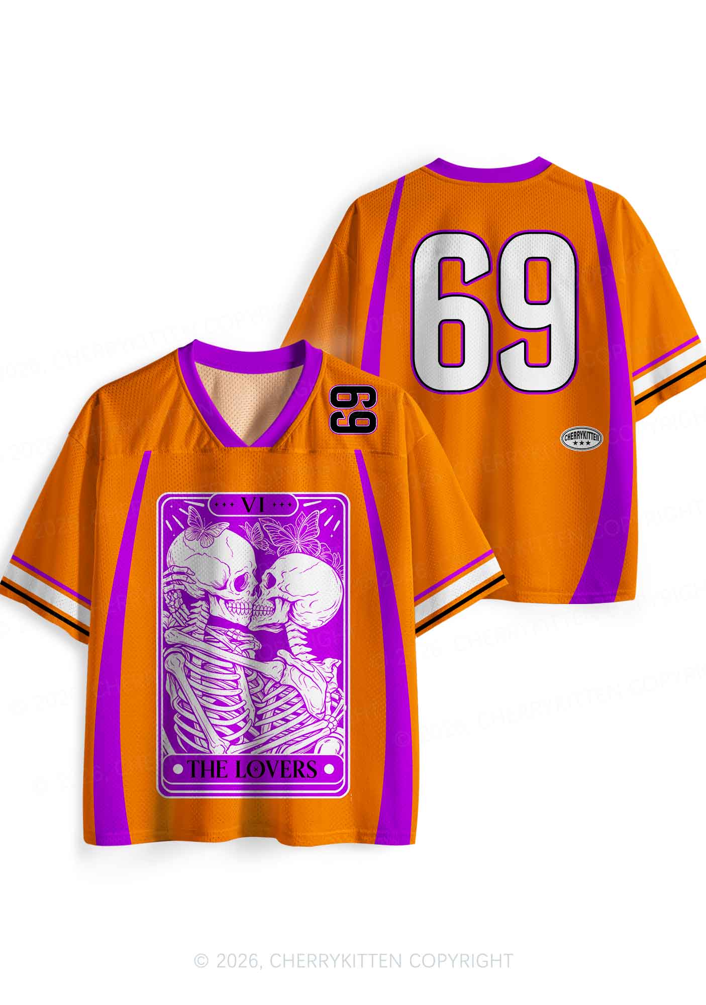 The Skeleton Lovers Y2K Sport Jersey Shirts Cherrykitten