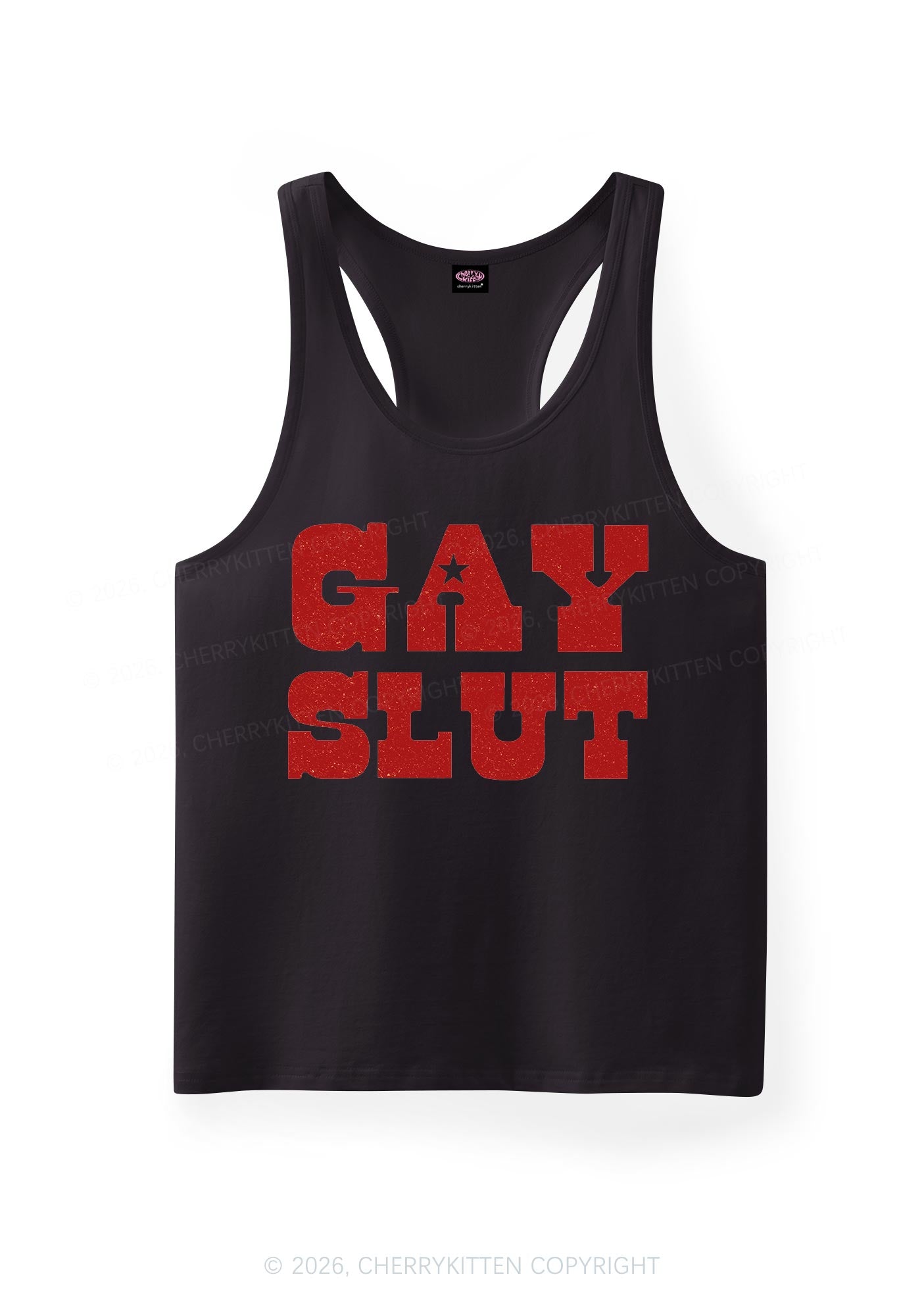 Gay Slxt Pride Y2K Men Racerback Tank Top Cherrykitten