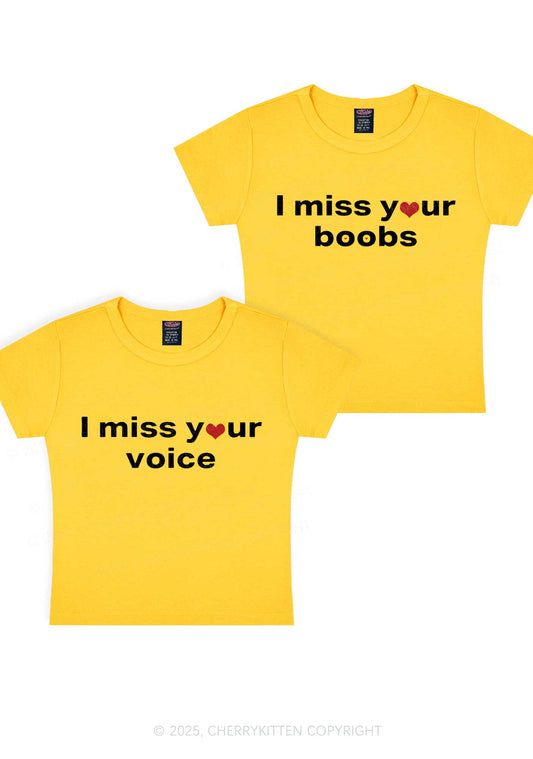 Miss Your Voice Bxxbs Y2K Valentine's Day Baby Tee Cherrykitten